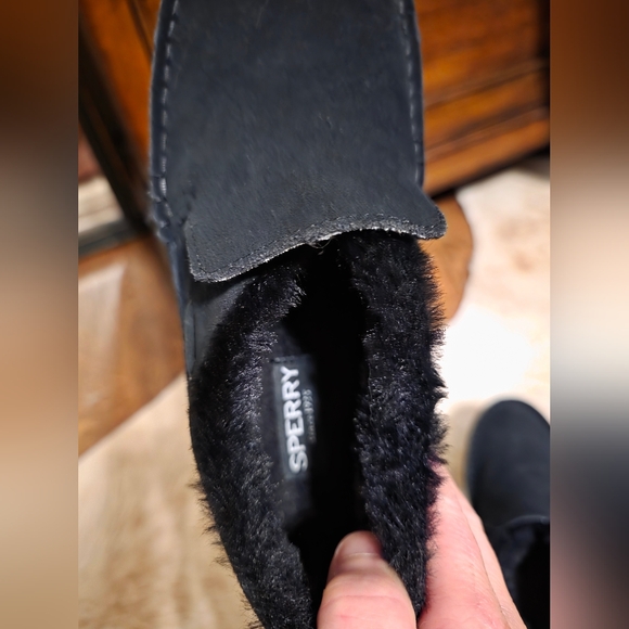 Sperry Women's Moc-Sider Moccasin, 7.5 M, Navy - Picture 9 of 11